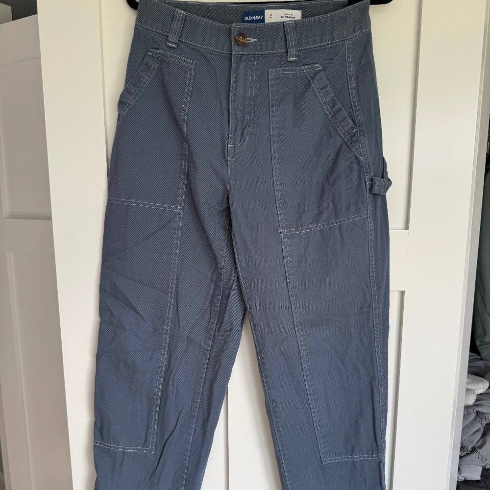 Old Navy Blue Cargo Straight Pants